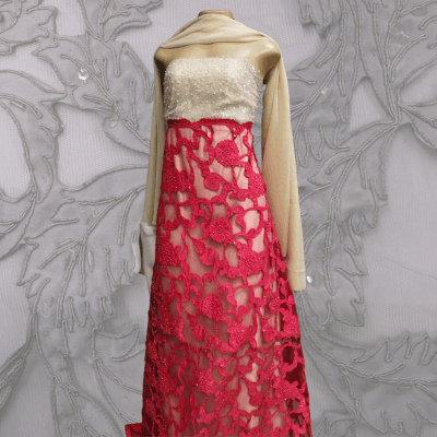 Bridal Beaded Embroidered Cut-Out Lace - BL24