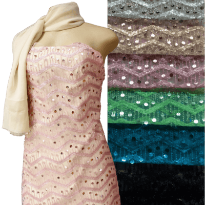 Bridal Sequins Embroidered Lace - BL12C