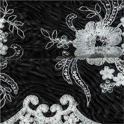 Bridal Embroidered Tulle - BL1