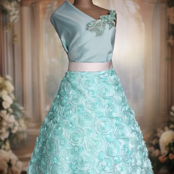 Bridal Lace Rose Embroidered - Assorted Colours - Design: BL7
