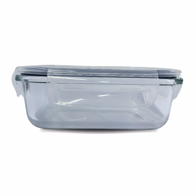 4 Side Ovenlock Glass Lunch Box - 370ML - Image 2