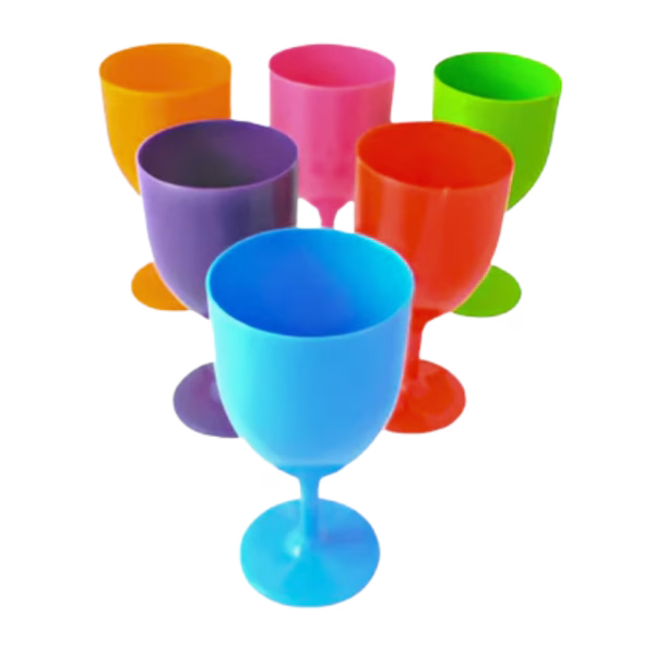 Otima - 6Pc PVC Multi-Coloured Wine Cups
